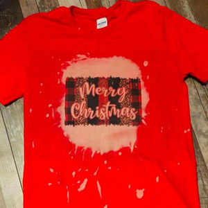 Merry Christmas bleached red
